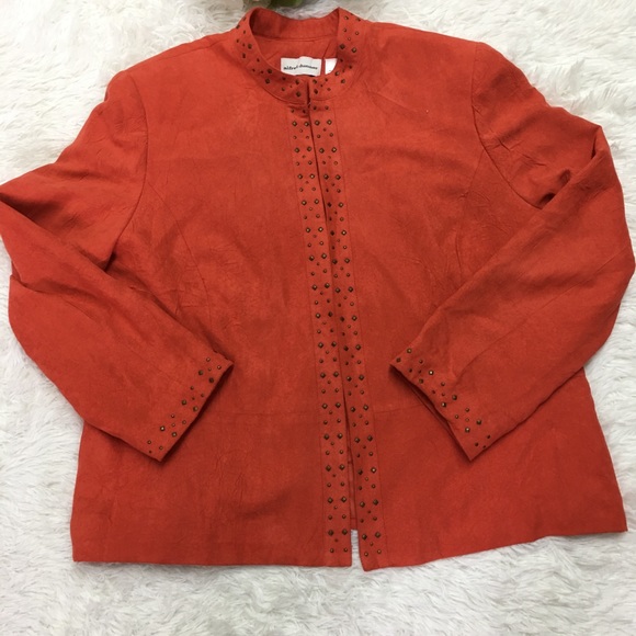 Alfred Dunner Coral Faux Suede Jacket. Size 20 - Picture 1 of 5